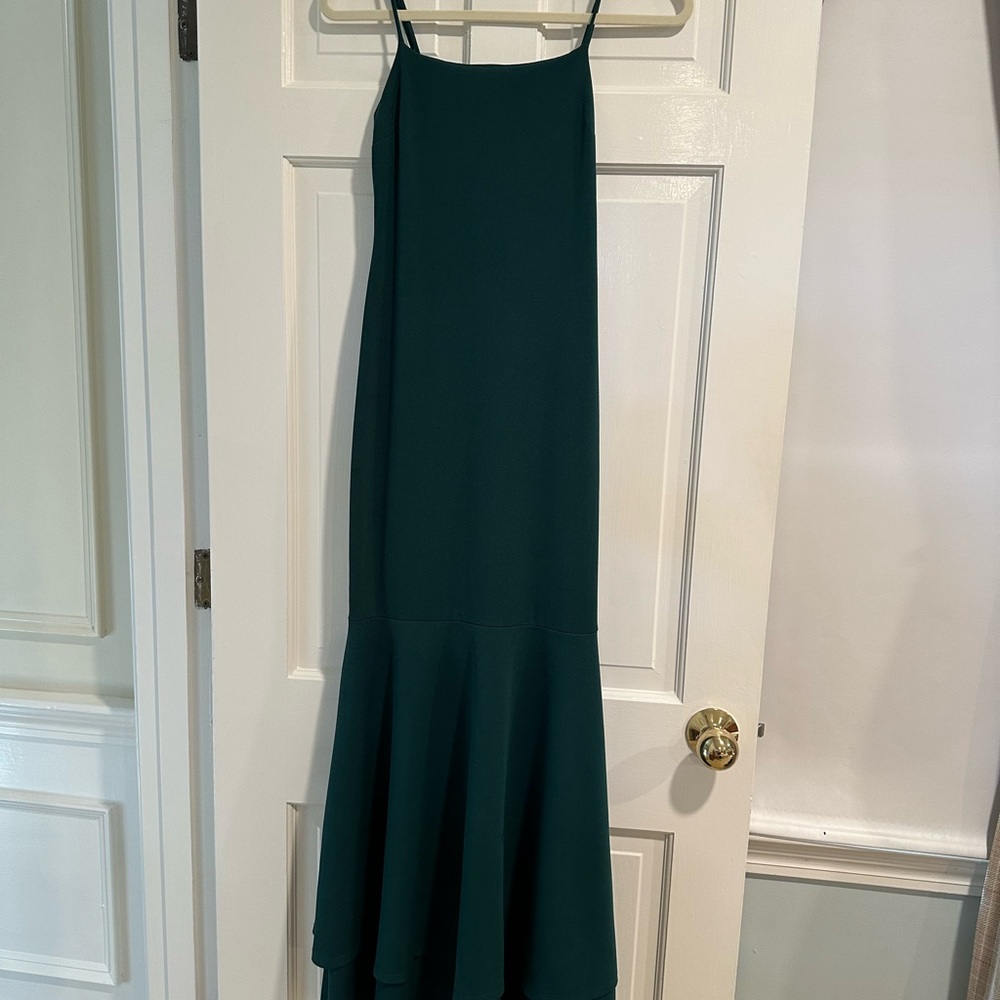 Lulu's Green Formal, Prom or Bridesmaid Spaghetti Strap Dress